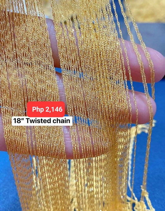 Twisted Chain 18K Gold