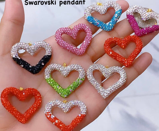 18k Swarovski Heart Pendant