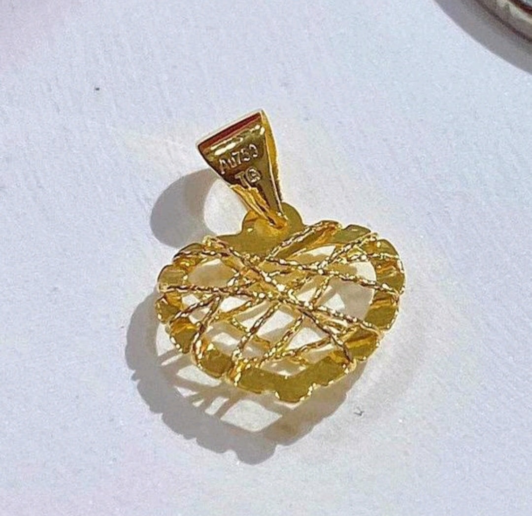 Net Heart Solid pendant