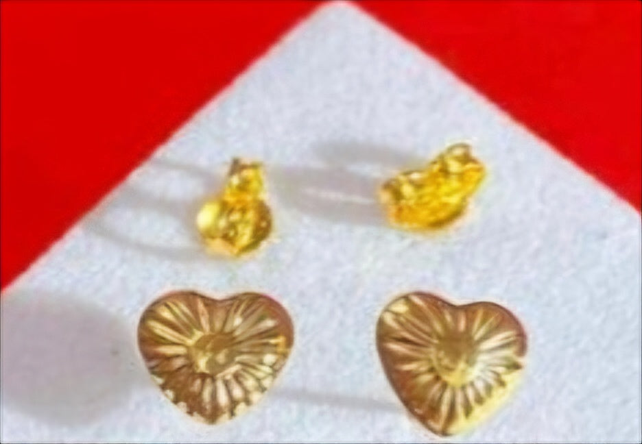 Sinag Dotted  Heart Earrings