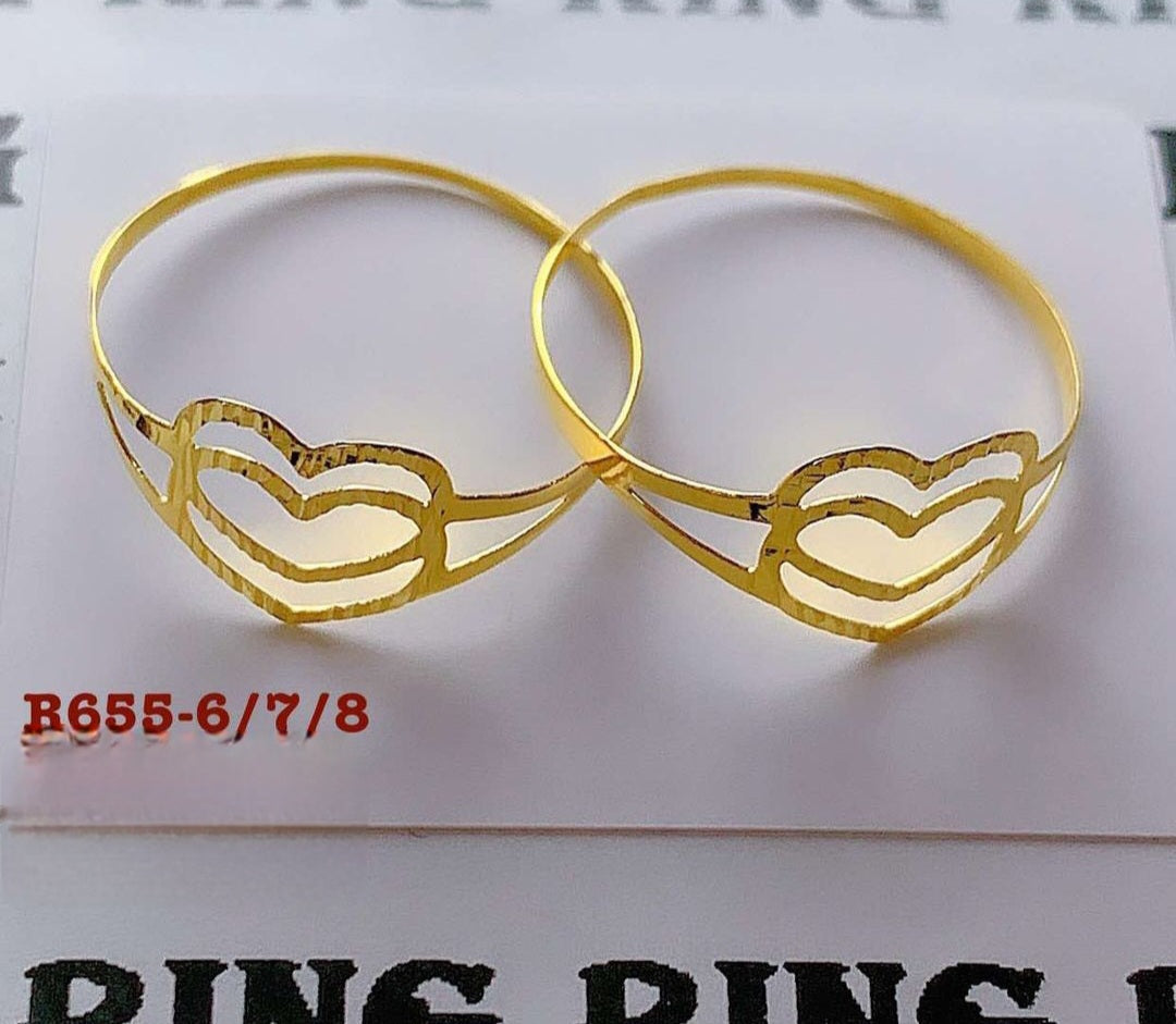 Double Stair Heart Ring