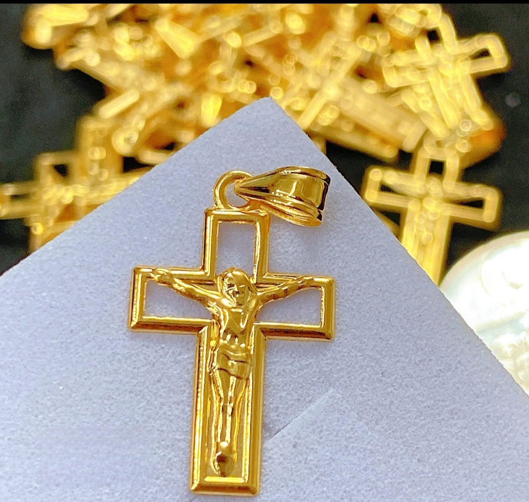 Engraved Jesus Cross Pendant