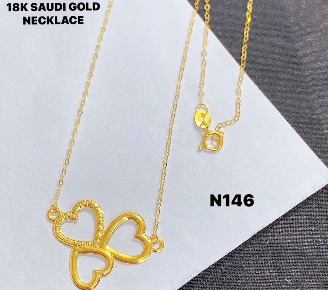 Triple Heart Solid Necklace