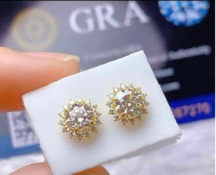 Moissanite  studd Earrings